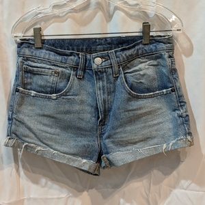 Bdg medium wash denim shorts